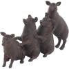 imageDeco 79 Polystone Pig Decorative Sculpture Home Decor Statue Accent Figurine 13quot x 4quot x 7quot Dark BrownDark Brown
