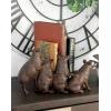 imageDeco 79 Polystone Pig Decorative Sculpture Home Decor Statue Accent Figurine 13quot x 4quot x 7quot Dark BrownDark Brown