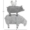 imageDeco 79 Polystone Pig Decorative Sculpture Home Decor Statue Accent Figurine 13quot x 4quot x 7quot Dark BrownGray