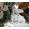 imageDeco 79 Polystone Pig Decorative Sculpture Home Decor Statue Accent Figurine 13quot x 4quot x 7quot Dark BrownGray
