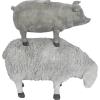 imageDeco 79 Polystone Pig Decorative Sculpture Home Decor Statue Accent Figurine 13quot x 4quot x 7quot Dark BrownGray