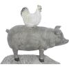 imageDeco 79 Polystone Pig Decorative Sculpture Home Decor Statue Accent Figurine 13quot x 4quot x 7quot Dark BrownGray
