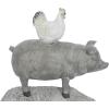 imageDeco 79 Polystone Pig Decorative Sculpture Home Decor Statue Accent Figurine 13quot x 4quot x 7quot Dark BrownGray