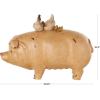imageDeco 79 Polystone Pig Decorative Sculpture Home Decor Statue Accent Figurine 13quot x 4quot x 7quot Dark BrownLight Brown