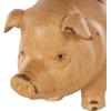 imageDeco 79 Polystone Pig Decorative Sculpture Home Decor Statue Accent Figurine 13quot x 4quot x 7quot Dark BrownLight Brown