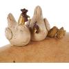 imageDeco 79 Polystone Pig Decorative Sculpture Home Decor Statue Accent Figurine 13quot x 4quot x 7quot Dark BrownLight Brown