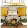 imageDeco 79 Tempered Glass Kitchen Serving Bowl with Brown Metal Base 24quot x 14quot x 8quot ClearClear