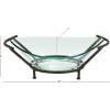 imageDeco 79 Tempered Glass Kitchen Serving Bowl with Brown Metal Base 24quot x 14quot x 8quot ClearClear