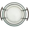 imageDeco 79 Tempered Glass Kitchen Serving Bowl with Brown Metal Base 24quot x 14quot x 8quot ClearClear
