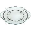 imageDeco 79 Tempered Glass Kitchen Serving Bowl with Brown Metal Base 24quot x 14quot x 8quot ClearClear