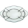 imageDeco 79 Tempered Glass Kitchen Serving Bowl with Brown Metal Base 24quot x 14quot x 8quot ClearClear