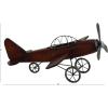 imageDeco 79 Wood Airplane Decorative Sculpture Home Decor Statue with Gray Metal Accents Accent Figurine 16quot x 14quot x 9quot Brown