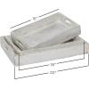 imageDeco 79 Wood Living Room Decor Tray Ottoman Tray Set of 3 Serving Tray 16quot 18quot 20quotW White