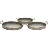 imageDeco 79 38183 Metal Galvn Trays Set of 3 21quotx19quotx18quot