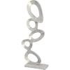 imageDeco 79 Aluminum Abstract Stacked Link Sculpture with Marble Base 13quot x 5quot x 30quot Silver
