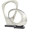 imageDeco 79 Aluminum Metal Abstract Decorative Sculpture Swirl Home Decor Statue Accent Figurine 7quot x 4quot x 13quot GoldSilver