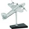 imageDeco 79 Aluminum Metal Airplane Decorative Sculpture Home Decor Statue with Black Base Accent Figurine 12quot x 16quot x 11quot Silver