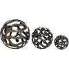 imageDeco 79 Aluminum Metal Geometric Decorative Sculpture Home Decor Statues Set of 3 Accent Figurines 8quot 6quot 4quotW BrassBrass