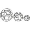 imageDeco 79 Aluminum Metal Geometric Decorative Sculpture Home Decor Statues Set of 3 Accent Figurines 8quot 6quot 4quotW BrassSilver