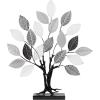 imageDeco 79 Ceramic Heart Decorative Sculpture Abstract Overlapping Home Decor Statue Accent Figurine 11quot x 2quot x 10quot SilverBlack