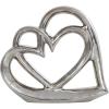imageDeco 79 Ceramic Heart Decorative Sculpture Abstract Overlapping Home Decor Statue Accent Figurine 11quot x 2quot x 10quot SilverSilver