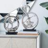 imageDeco 79 Contemporary Porcelain Dancer Sculpture Set of 2 11quot 10quotH SilverSilver
