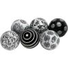 imageDeco 79 Glam Ceramic Orbs ampamp Vase Filler with Assorted Patterns Set of 6 3quotD BlueBlack