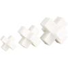 imageDeco 79 Marble Jack Decorative Sculpture Geometric Home Decor Statues Set of 3 Accent Figurines 6quotW 5quotW 3quotH WhiteWhite