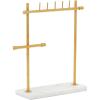 imageDeco 79 Marble Jewelry Stand with Rectangular Base 12quot x 4quot x 13quot GoldGold
