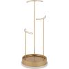 imageDeco 79 Marble Jewelry Stand with Rectangular Base 12quot x 4quot x 13quot GoldGoldWhite