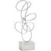 imageDeco 79 Metal Abstract Decorative Sculpture Swirl Home Decor Statue Accent Figurine 10quot x 4quot x 22quot SilverSilver