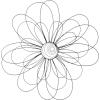 imageDeco 79 Metal Floral Home Wall Decor 3D Wire Wall Sculpture with Crystal Embellishments Wall Art 29quot x 1quot x 29quot Black