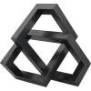 imageDeco 79 Metal Geometric Decorative Sculpture Abstract Shaped Home Decor Statue Accent Figurine 12quot x 13quot x 7quot GoldBlack