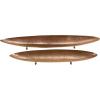 imageDeco 79 Metal Living Room Decor Tray Ottoman Tray Set of 2 Serving Tray 36quot 29quotW Brown36 x 7 x 4