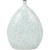 imageDeco 79 Mother of Pearl Shell Handmade Decorative Vase Mosaic Inspired Centerpiece Vase Flower Vase for Home Decoration 8quot x 8quot x 15quot GrayLight Blue