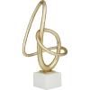 imageDeco 79 Polystone Abstract Decorative Sculpture Swirl Home Decor Statue Accent Figurine 8quot x 9quot x 19quot Gold8 x 9 x 19