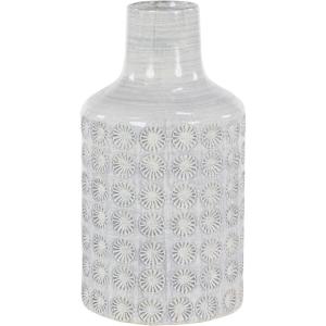 imageCosmoLiving by Cosmopolitan Porcelain Ceramic Decorative Vase Floral Centerpiece Vase Flower Vase for Home Decoration 8quot x 8quot x 14quot GrayGray