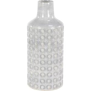 imageCosmoLiving by Cosmopolitan Porcelain Ceramic Decorative Vase Floral Centerpiece Vase Flower Vase for Home Decoration 8quot x 8quot x 14quot GrayWhite