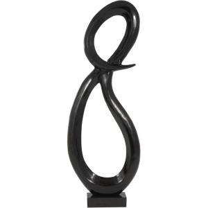 imageDeco 79 Aluminum Metal Abstract Decorative Sculpture Swirl Home Decor Statue Accent Figurine 7quot x 4quot x 13quot GoldBlack