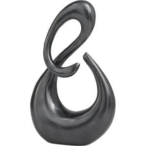 imageDeco 79 Aluminum Metal Abstract Decorative Sculpture Swirl Home Decor Statue Accent Figurine 7quot x 4quot x 13quot GoldDark Gray
