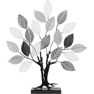 imageDeco 79 Ceramic Heart Decorative Sculpture Abstract Overlapping Home Decor Statue Accent Figurine 11quot x 2quot x 10quot SilverBlack