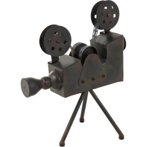 imageDeco 79 Metal Film Decorative Sculpture Camera Home Decor Statue Accent Figurine 12quot x 7quot x 15quot Brown