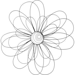imageDeco 79 Metal Floral Home Wall Decor 3D Wire Wall Sculpture with Crystal Embellishments Wall Art 29quot x 1quot x 29quot Black