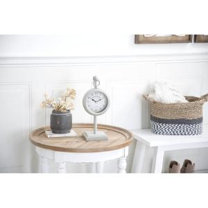 imageDeco 79 Metal Heart Clock with Bell Style Top 7quot x 3quot x 8quot BlueWhite
