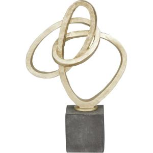 imageDeco 79 Polystone Abstract Decorative Sculpture Swirl Home Decor Statue Accent Figurine 8quot x 9quot x 19quot Gold11 x 4 x 17