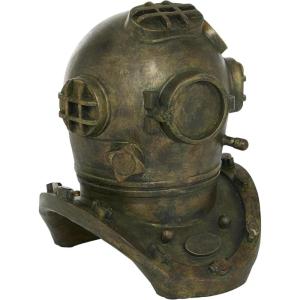 imageDeco 79 Polystone Diver Helmet 8quot x 9quot x 10quot Bronze