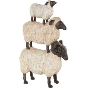 imageDeco 79 Polystone Pig Decorative Sculpture Home Decor Statue Accent Figurine 13quot x 4quot x 7quot Dark BrownCream