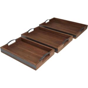 imageWood Metal Tray S3 17quot 20quot 24quotW  30959182 x 123 x 27