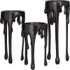 imageCosmoLiving by Cosmopolitan Aluminum Metal Abstract Decorative Candle Holder Melting Drip Candle Stand Set of 3 Candlestick Holder 12quot 10quot 8quotH GoldBlack