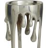 imageCosmoLiving by Cosmopolitan Aluminum Metal Abstract Decorative Candle Holder Melting Drip Candle Stand Set of 3 Candlestick Holder 12quot 10quot 8quotH GoldSilver